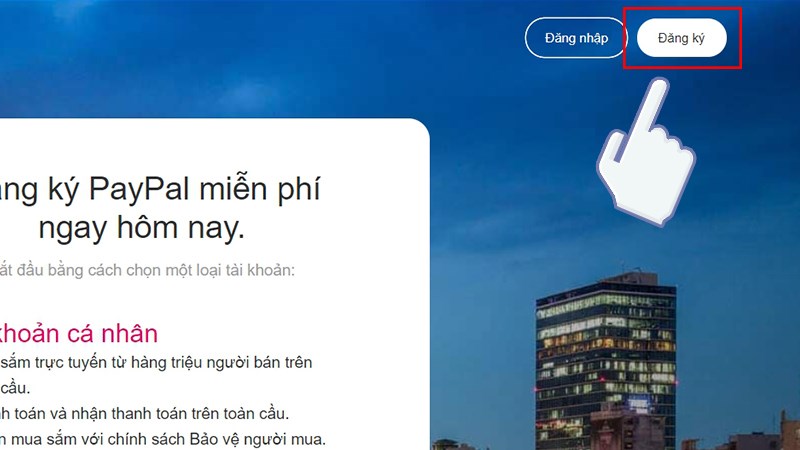 dang ky tai khoan paypal 1